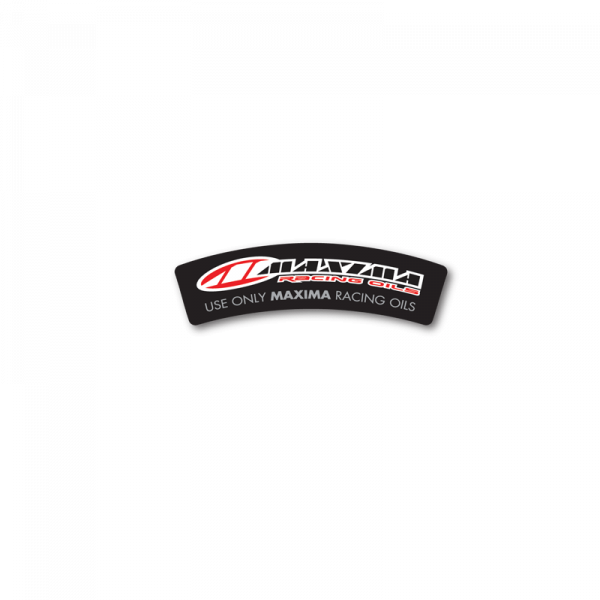 USE ONLY MAXIMA RACING OILS CURVED ENGINE DECAL (5PK)